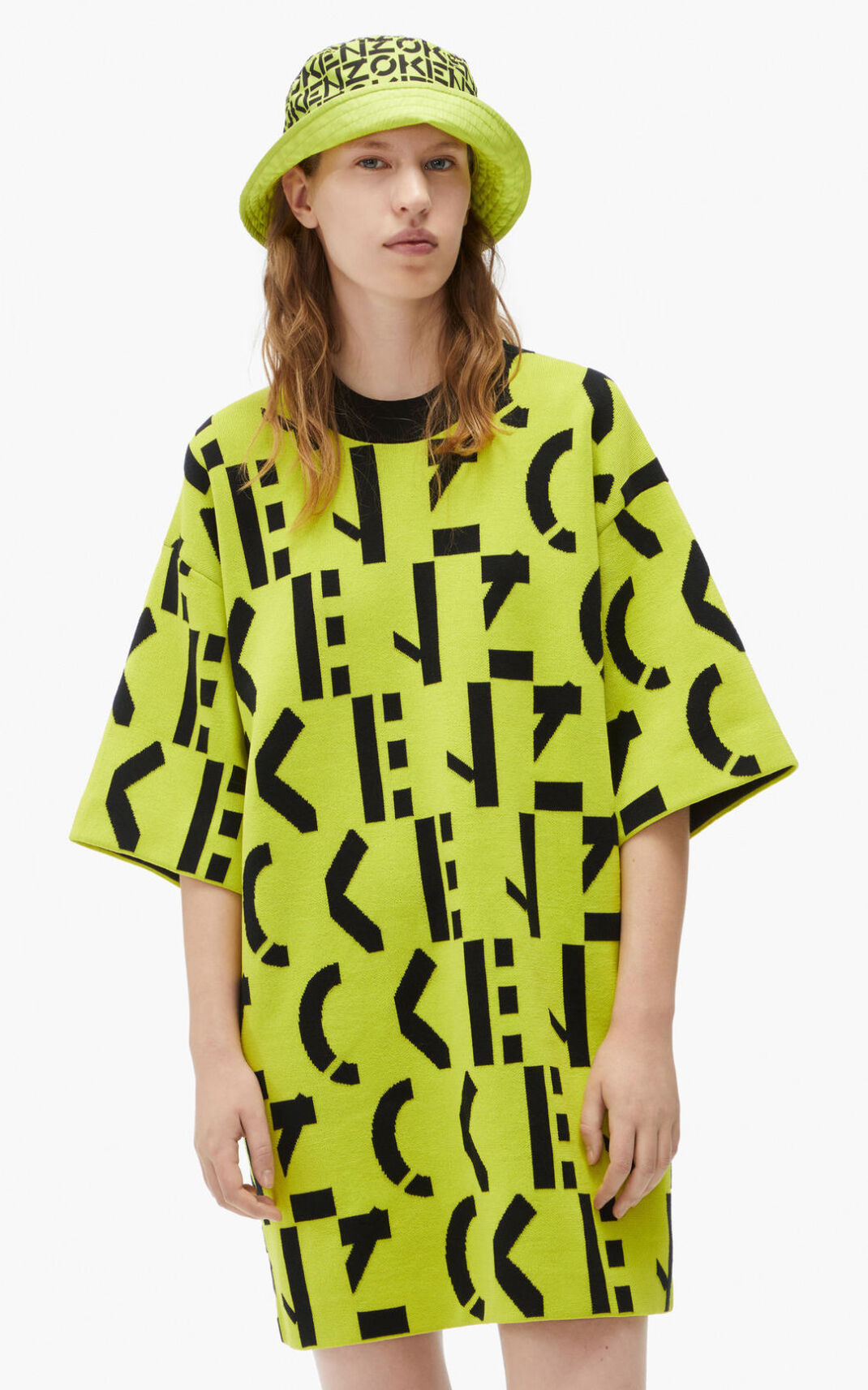 Kenzo Sport oversize monogram T shirt Klänning Dam | 26198-AUGV